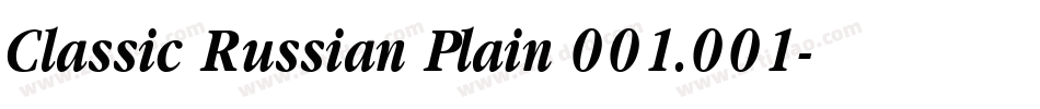 Classic Russian Plain 001.001字体转换